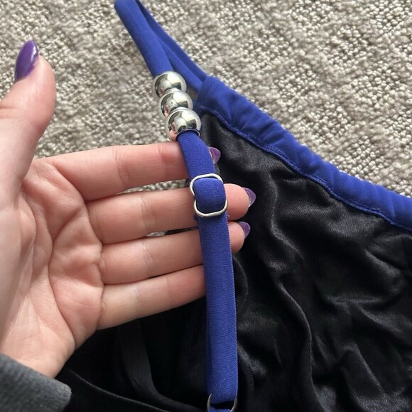 MagicSuit Lisa Draped One Piece Swimsuit Size 12 Blue Tummy Control Slimming - Picture 8 of 11